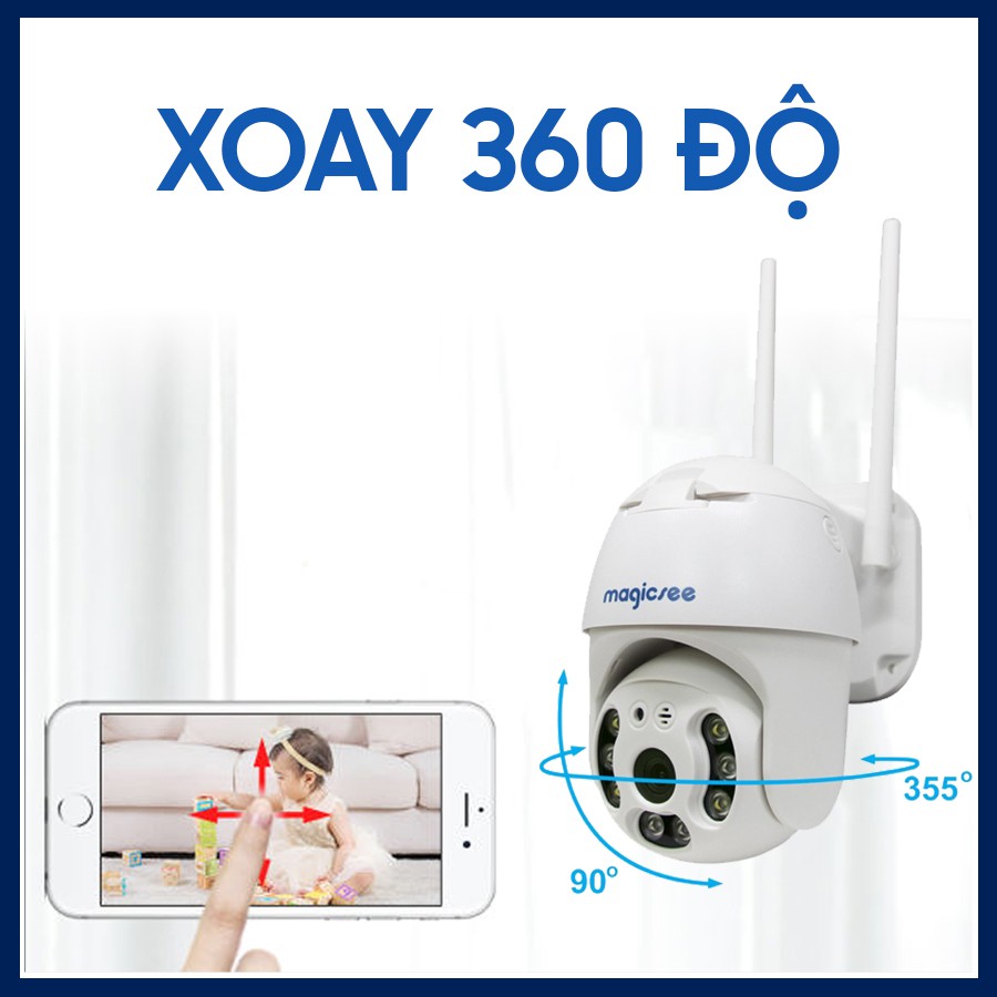 Camera giám sát ngoài trời xoay 360 độ Magicsee ZS120 - Chống nước tiêu chuẩn IP68 | BigBuy360 - bigbuy360.vn