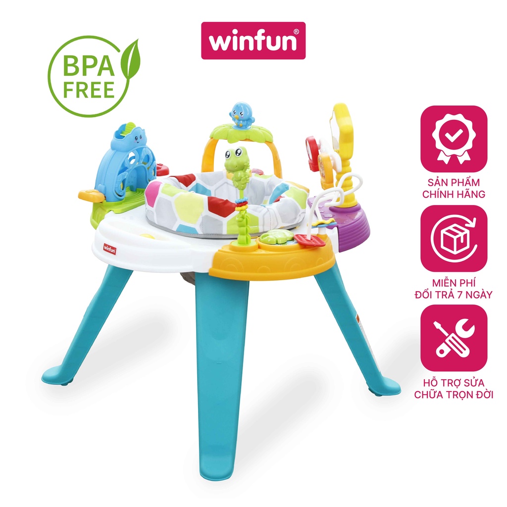 Bàn nhạc tập đứng đa năng 2 trong 1 cho trẻ từ 6 đến 36 tháng, cùng bé khám phá thế giới Winfun 700000