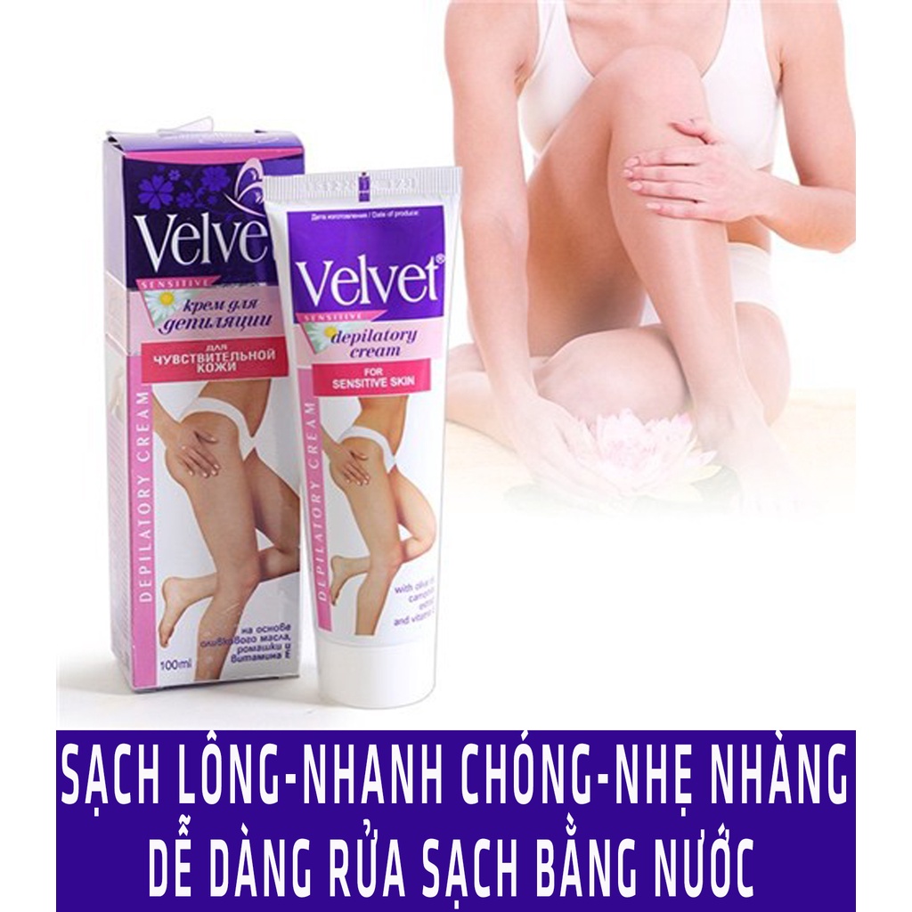 Kem Tẩy Lông Velvet Dầu Oliu Và Hoa Cúc Cho Da Nhạy Cảm