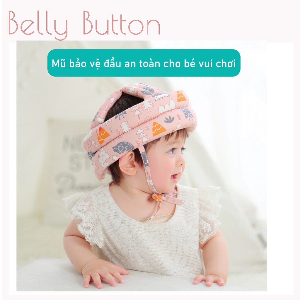 Mũ bảo hiểm BellyButton cho bé tập bò, tập đi, siêu nhẹ, siêu thoáng, điều chỉnh theo kích thước vòng đầu
