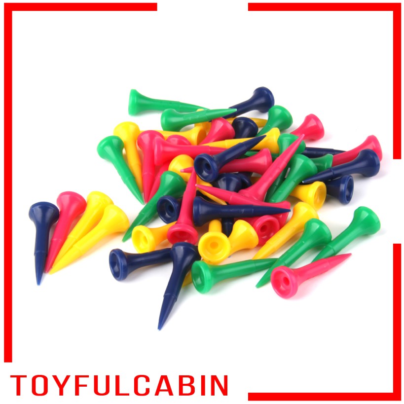 Set 50 Phụ Kiện Gắn Gậy Đánh Golf Bằng Nhựa Nhiều Màu Sắc Kích Thước 40mm