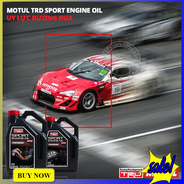 Nhớt Xe Hơi Motul TRD Sport Engine Oil 5W40 Gasoline 4X4L Bình 4 Lít - Hàng Chính Hãng