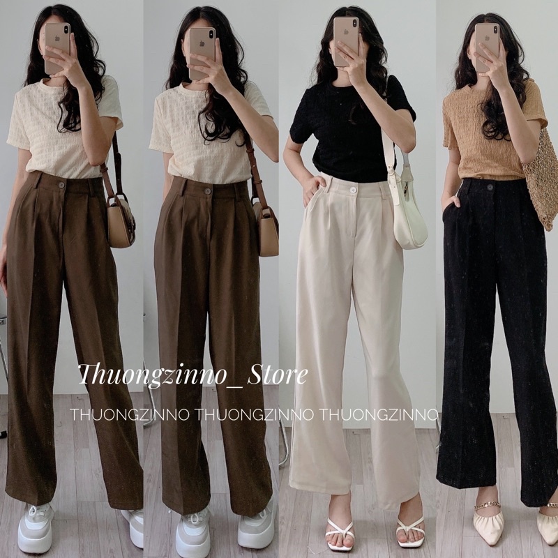 Quần ỐNG SUÔNG MÀU MỚI “Lady Mode” Quảng Châu Quần Culottes ống rộng tông Tây lạ mắt