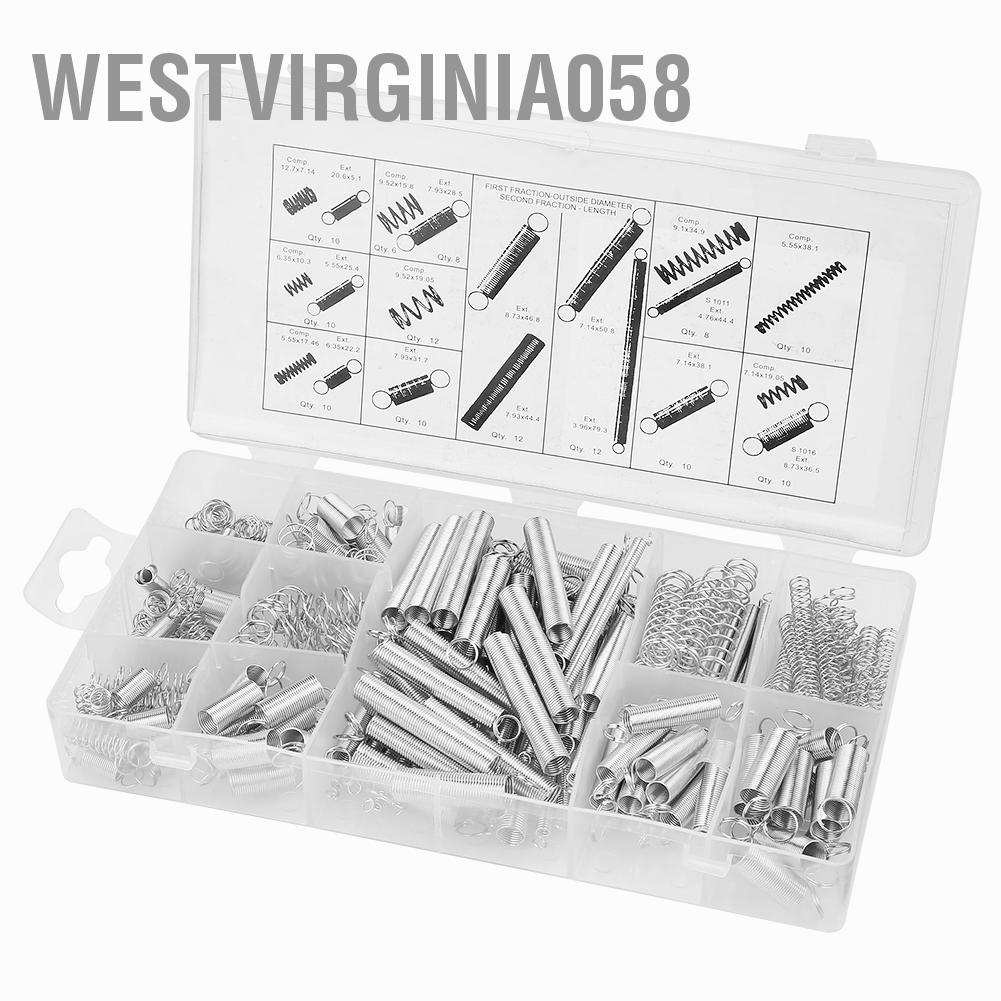 Hàng Hot 200 cái / bộ 20 kích cỡ Bộ mở rộng lò xo nén bằng thép carbon với hộp Westvirginia058 Hàng giao ngay
