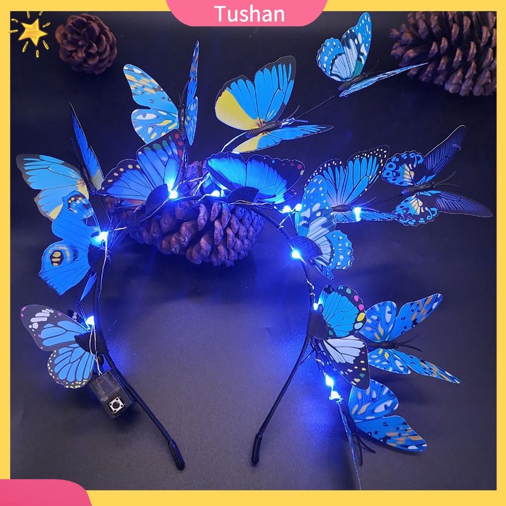 Băng Đô Cài Tóc Hình Sừng Hươu Có Đèn LED Phát Sáng