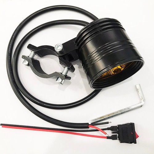 Đèn pha led L4 NGẮN siêu sáng, Đèn led tản nhiệt gắn cho xe ga xe số kèm phụ kiện
