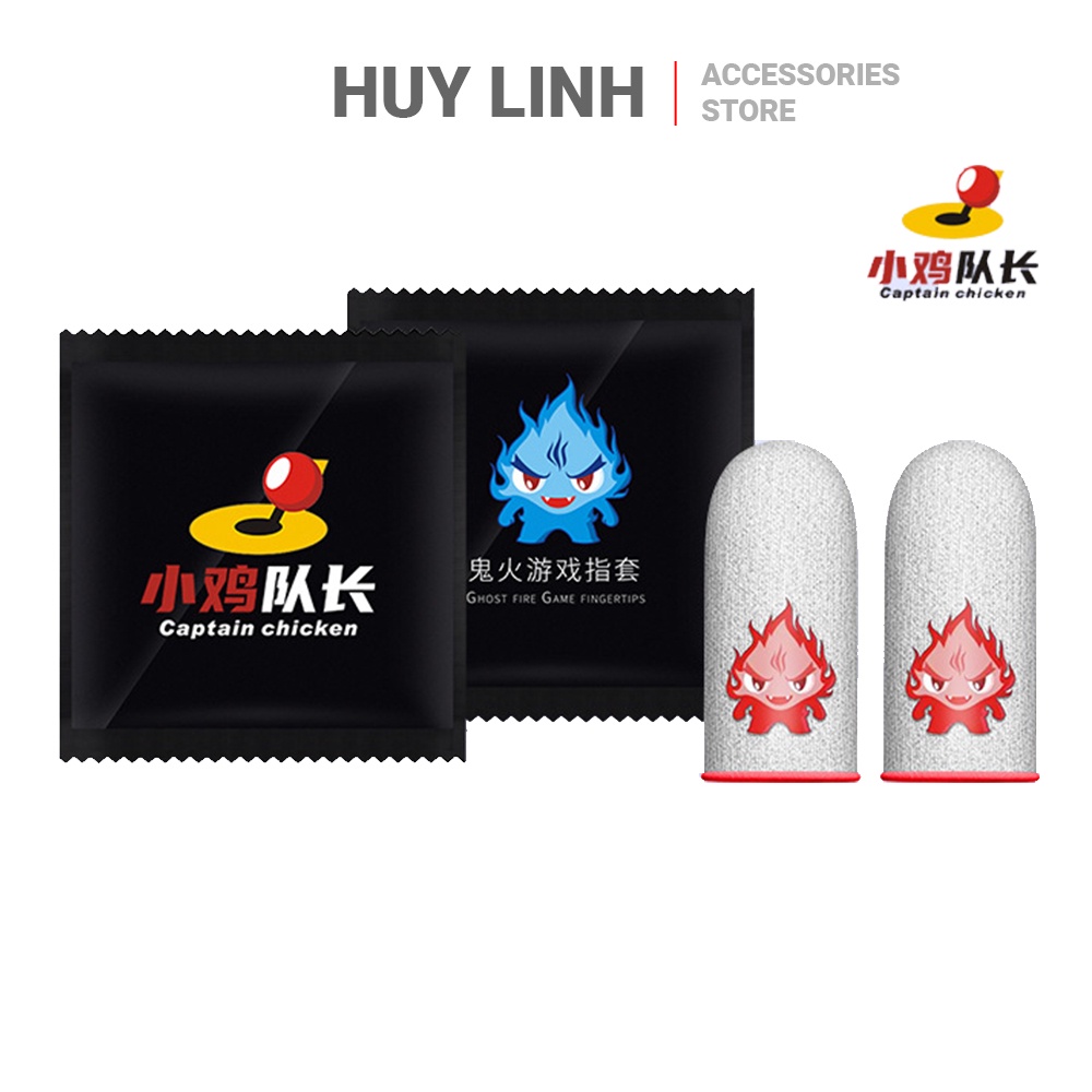 Bộ 2 găng tay chơi game Ghost Fire sợi thủy tinh CK04 - Chống mồ hôi tích điện cảm ứng cực nhạy
