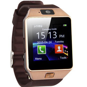 Đồng hồ thông minh Smart-watch DZ09 vàng nâu đồng