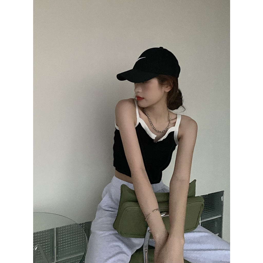 Cocory vn Áo Len Nữ Không Tay Phong Cách Hàn Quốc Gợi Cảm Thời Trang Mùa Hè Có 4 Màu