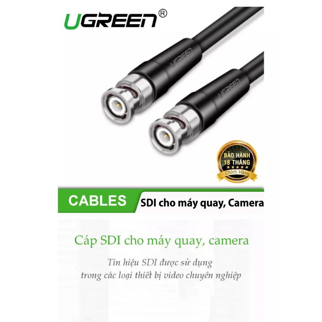 Cáp SDI Ugreen 50926 dài 3M(dùng cho camera,máy quay) Chính hãng