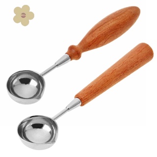 Muỗng Múc Sáp Niêm Phong Tay Cầm Gỗ Chống Nóng Phong Cách Vintage
