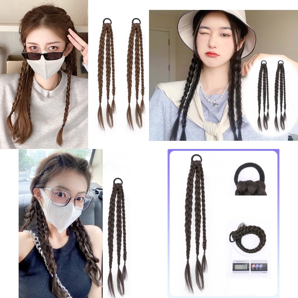 Thun Buộc Tóc Nữ Kiểu Dáng Bím Tóc Cá Tính