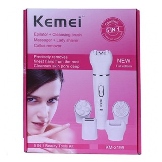 Máy Rửa Mặt Cạo Lông Chà Gót Chân Kemei KM-2199
