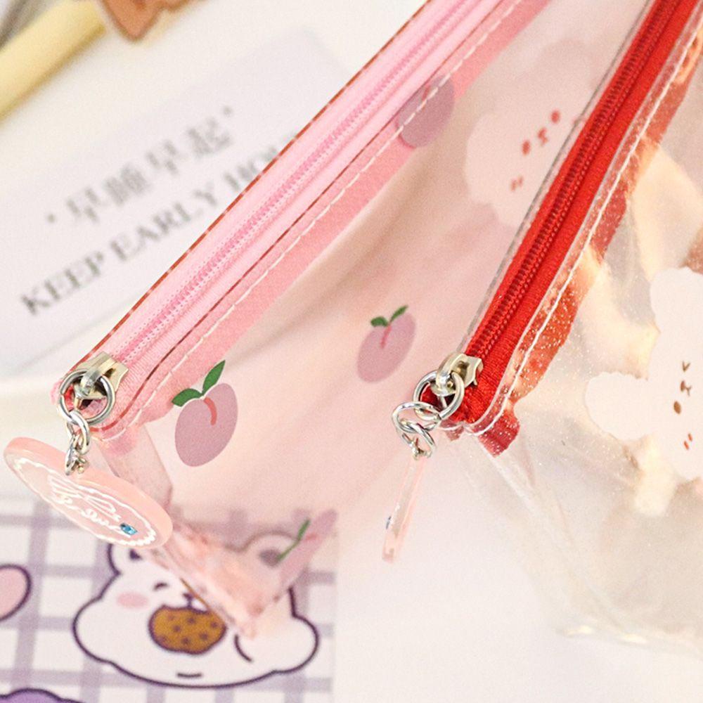 Túi Đựng Bút Trong Suốt Đa Năng Họa Tiết Động Vật Dễ Thương