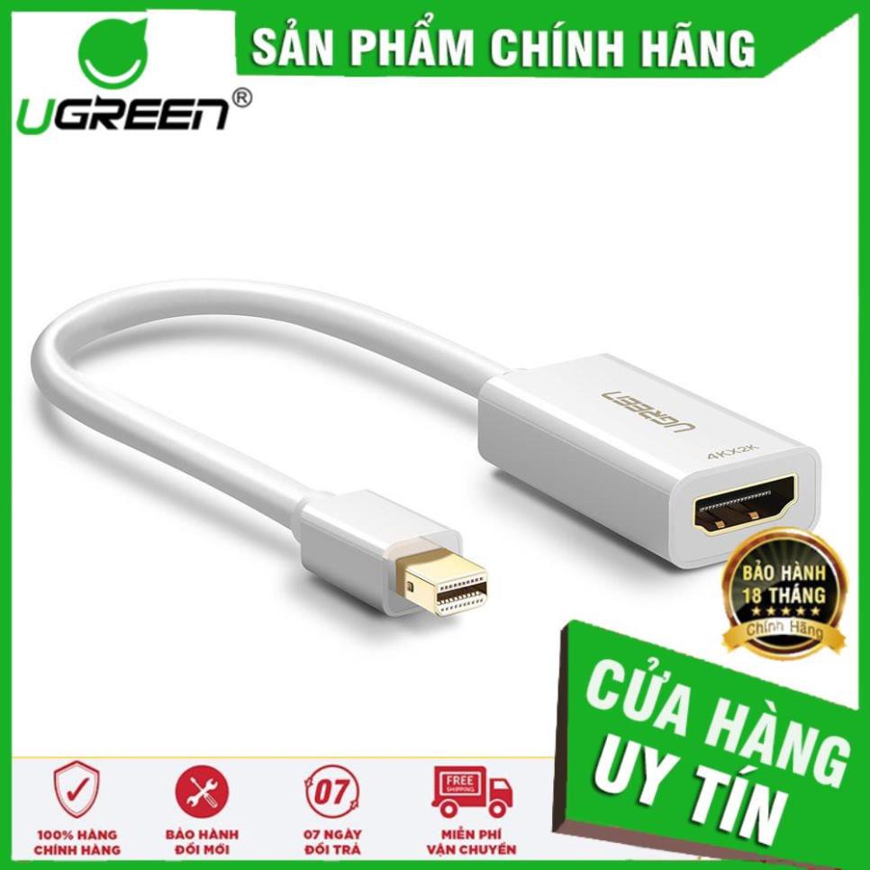 Ugreen 40361 - Cáp chuyển Mini Displayport to HDMI ( âm )  hỗ trợ 4k ✔HÀNG CHÍNH HÃNG ✔