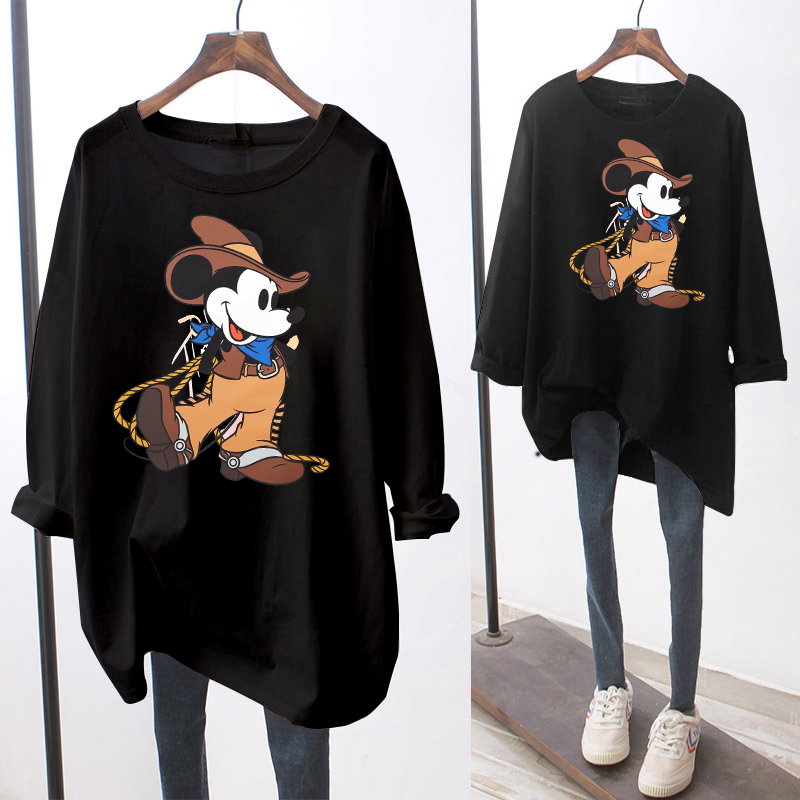 NRVP Áo Thun Nữ Tay Dài Dáng Rộng In Hình Sesame Street Kiểu Hàn Quốc Thời Trang Xuân Hè 2021