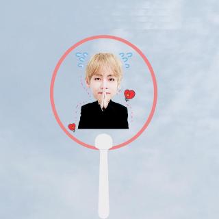 Quạt cầm tay trong suốt bts, jimin, jung kook, v