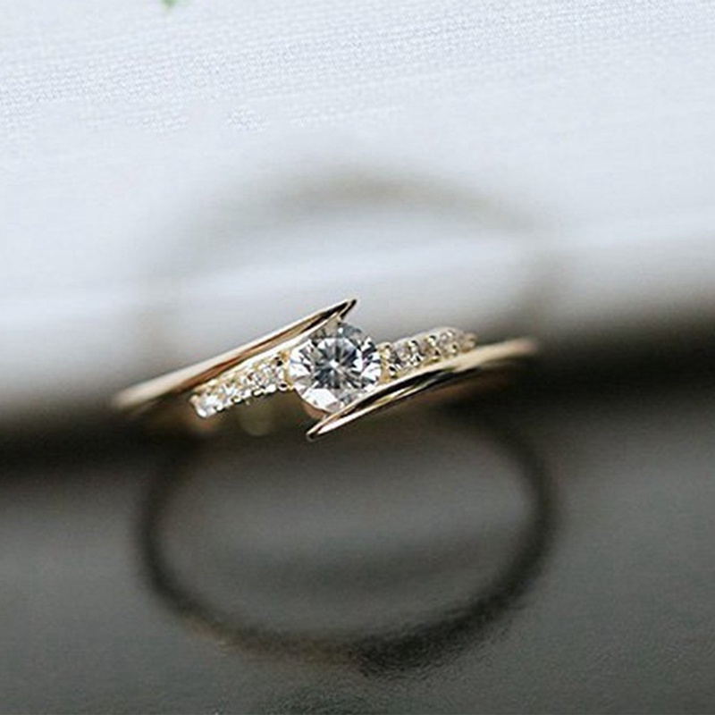 Nhẫn Đính Hôn Đính Đá Zircon AAA Thiết Kế Sang Trọng Cho Nữ