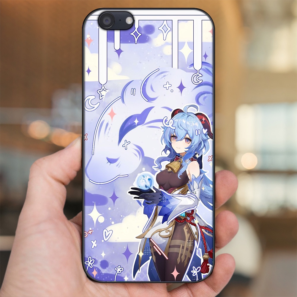 Ốp lưng Oppo A71 viền đen in hình Ganyu Genshin Impact