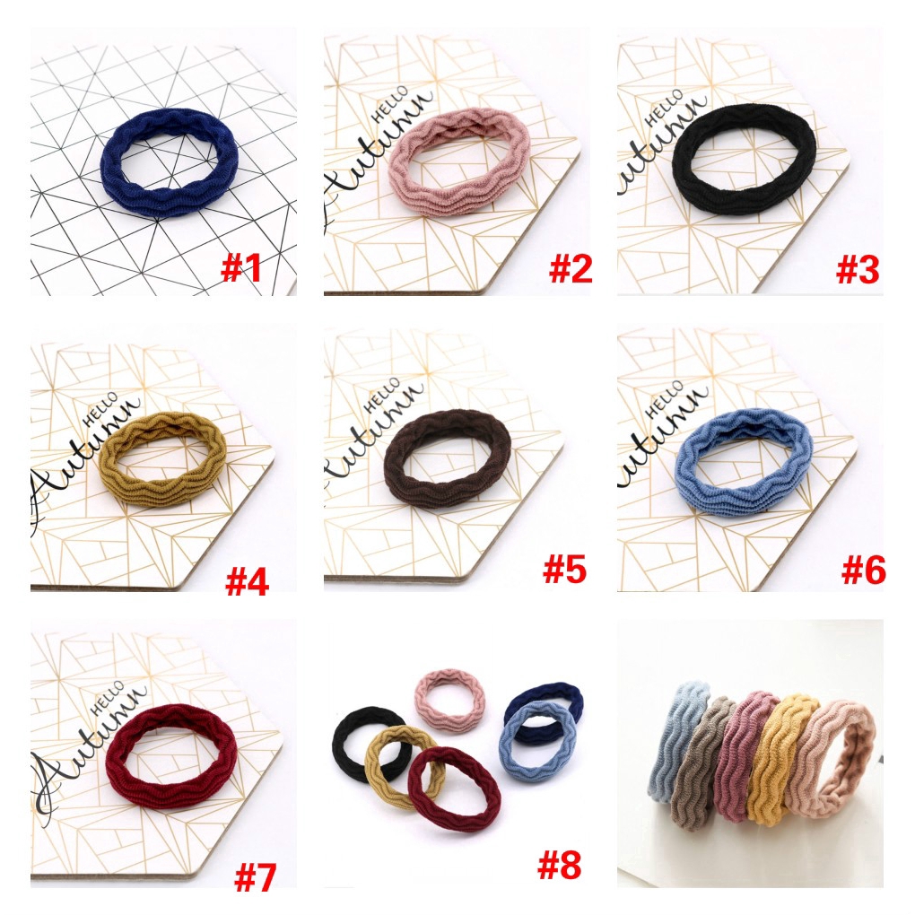 10 Dây buộc tóc đuôi ngựa co dãn