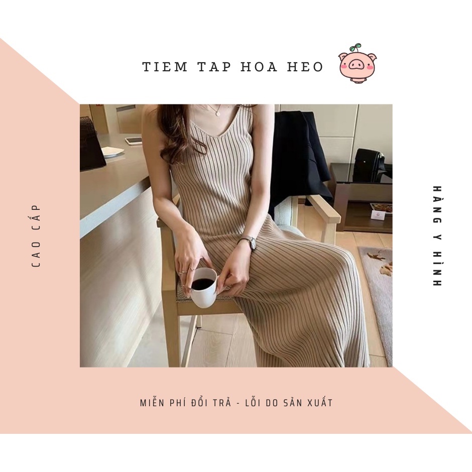 Đầm body len form rộng phong cách Hàn Quốc thời trang quyến rũ cho nữ