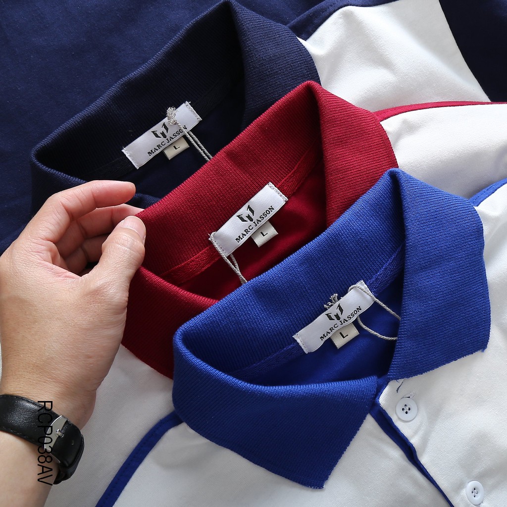 Áo phông nam có cổ sọc ngang cao cấp Marc cực đẹp RCP038AV - áo thun nam trung niên Riooshop | BigBuy360 - bigbuy360.vn
