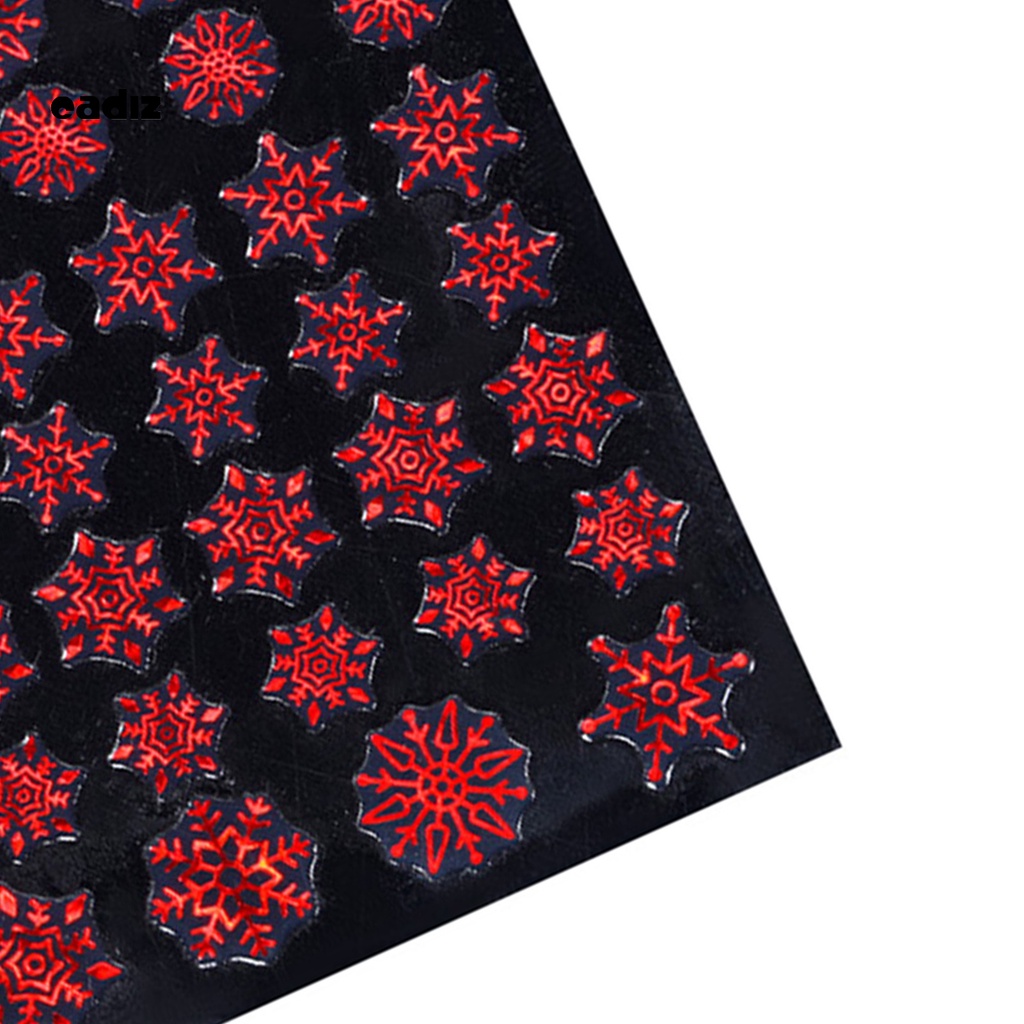 [Hàng mới về] Nhãn dán trang trí móng tay in hình bông tuyết giáng sinh