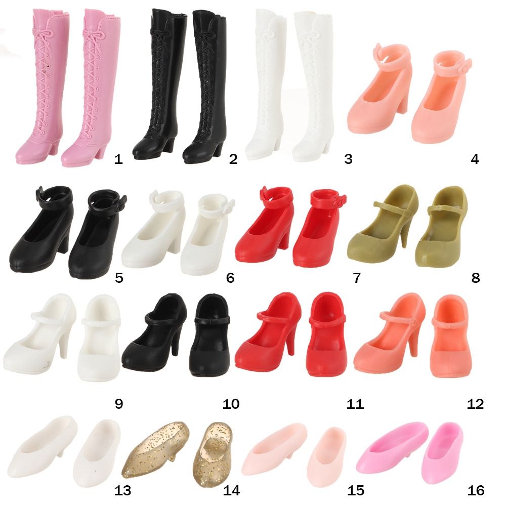Giày boot cao 2cm 31 kiểu dáng thời trang cho búp bê
