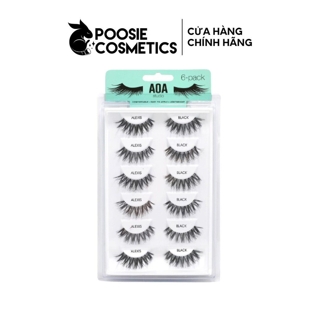Set lông mi giả từ tóc thật 100% AOA Studio Eyelashes - Alexis 6-Pack