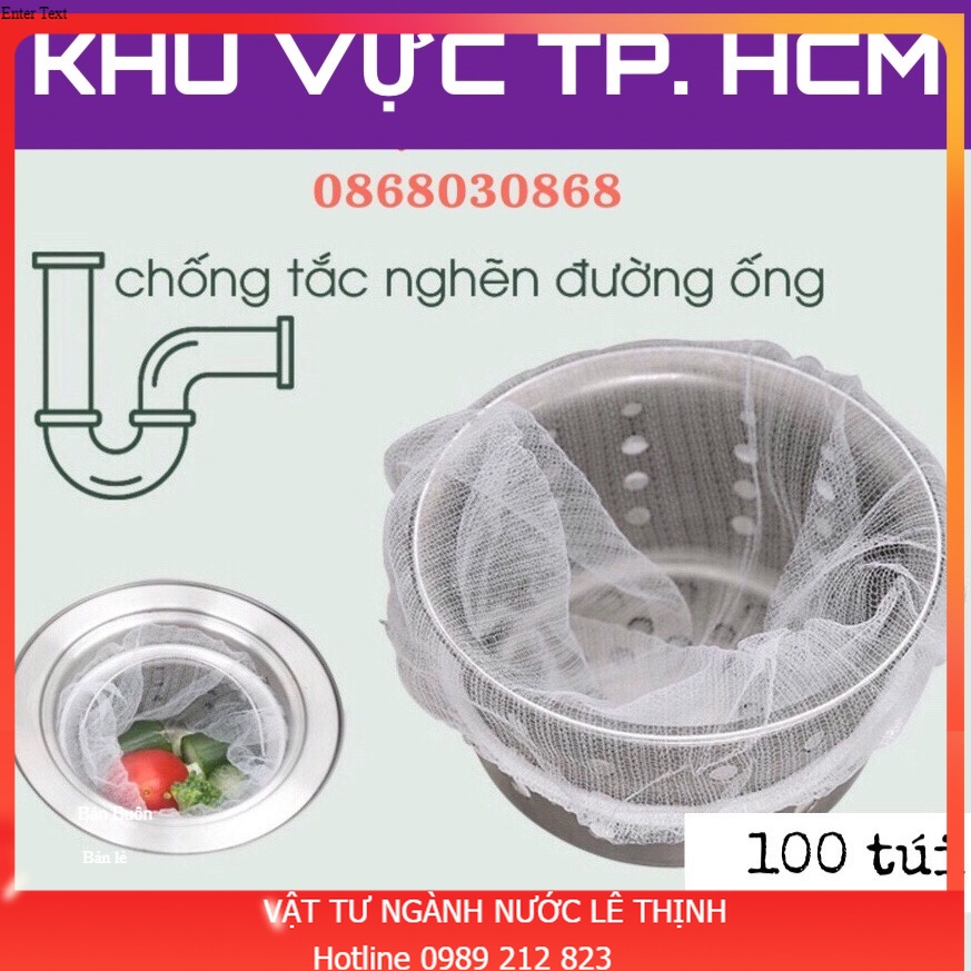 Combo 100 túi lọc rác bồn rửa chén, bát siêu tiện dụng