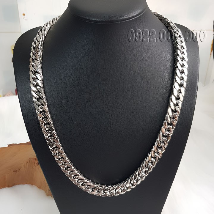Dây chuyền nam xích kép cỡ lớn bảng 1.2cm DZ1596.