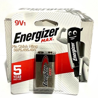 Combo 5 Vỉ Pin 9V Energizer Max Alkaline 522BP1 Chính Hãng Vỉ 1 Viên
