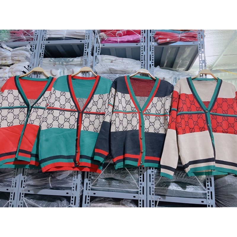 Áo cadigan GG phối màu B110