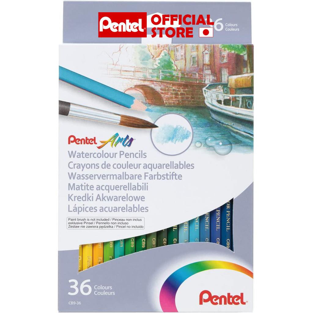 Chì màu nước Pentel Watercolor Pencil CB9-36 (hộp 36 màu)