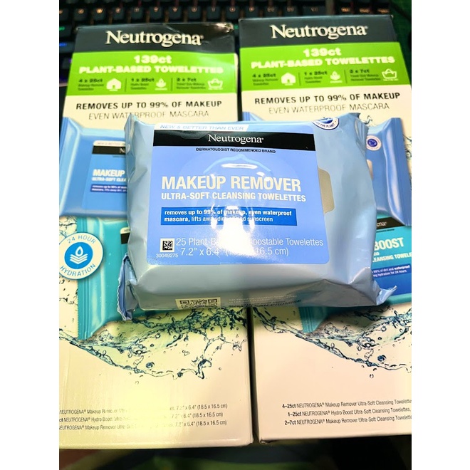 Khăn giấy ướt tẩy trang NEUTROGENA MAKEUP REMOVER MỸ - túi 25 miếng