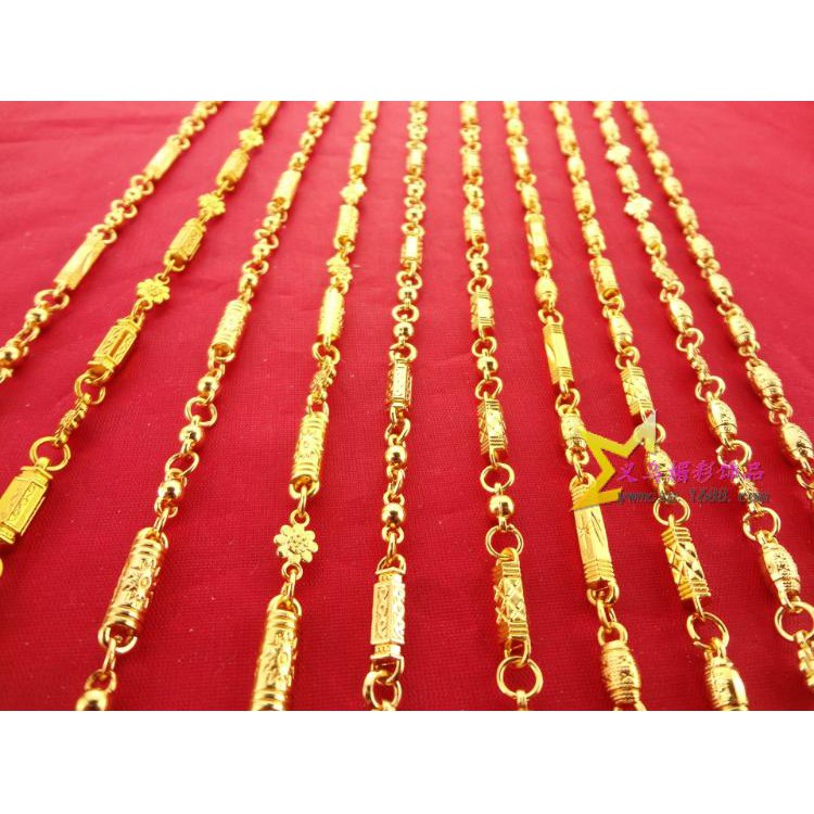 Dây Chuyền Vòng Cổ Nam Ống Trúc Mạ Vàng 24k Sang Chảnh Đẳng Cấp ( không dị ứng da)
