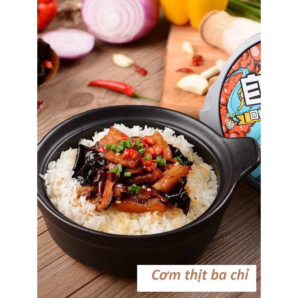 Cơm tự sôi - Thịt ba chỉ