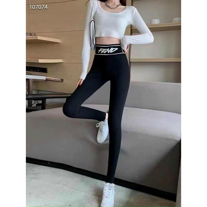 Quần legging lót lông cạp chữ PEND cao cấp