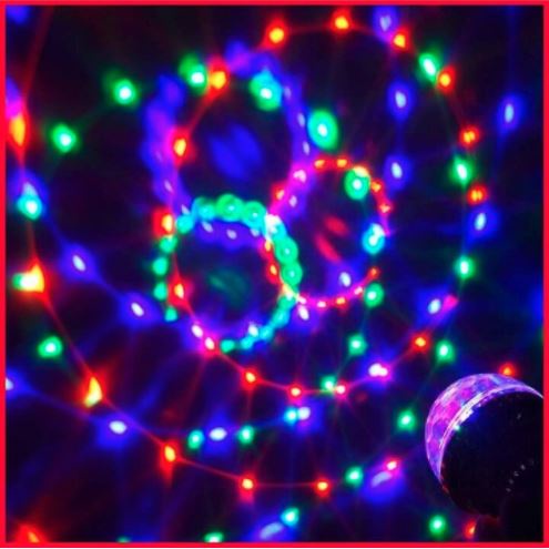 Đèn Led Xoay Tròn Nháy Chớp 7 Màu Tự Xoay Đui Tròn Cao Cấp, Đèn Led Trang Trí Bar, Nhà Cửa