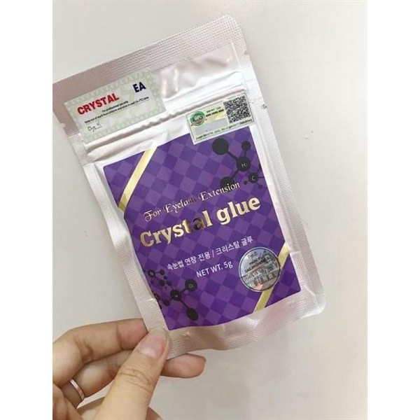 Keo nối mi tím không nóng nhanh khô dòng keo mi Hàn chính hãng 5g