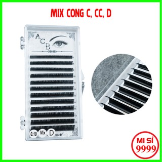 Mi khay mix độ cong c, d, cc, 1 khay đủ size từ 8 - 13mm