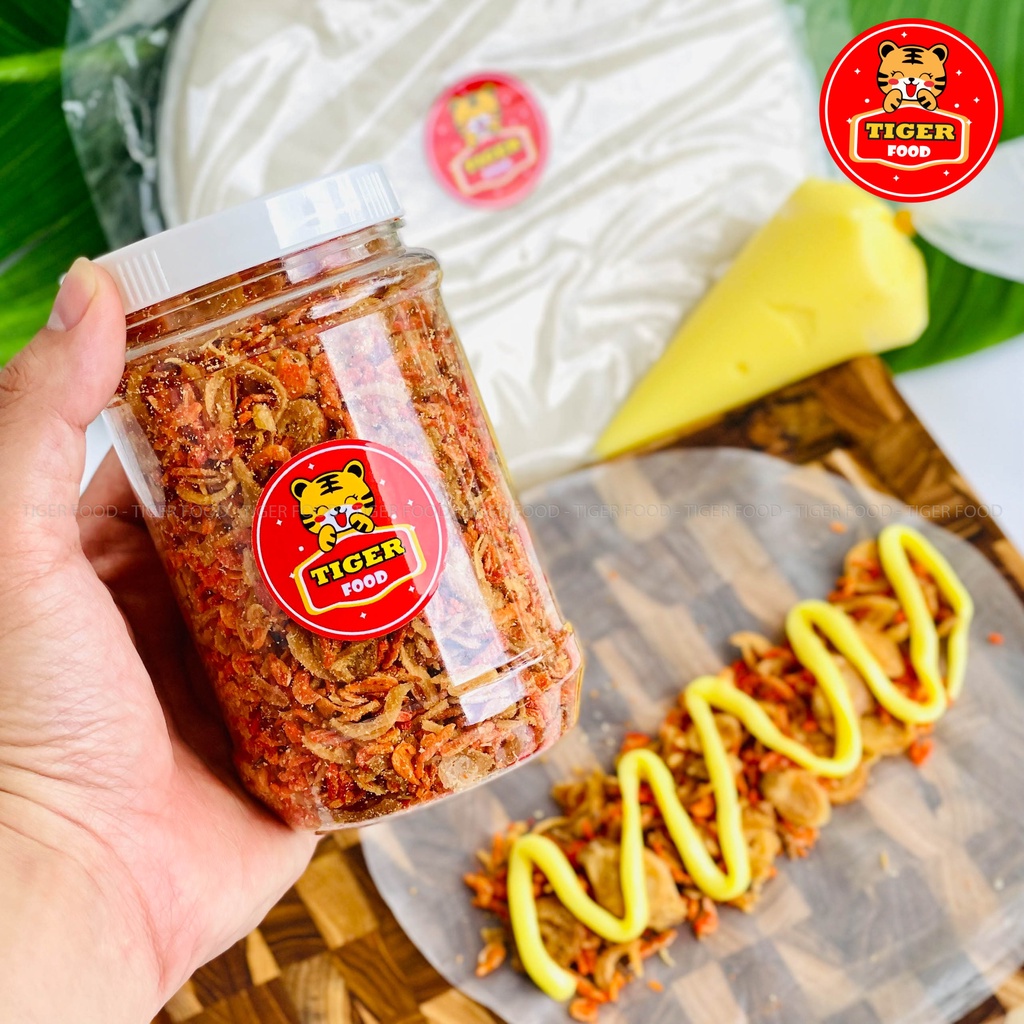 COMBO Bánh tráng phơi sương 1kg TIGER FOOD Bánh Tráng + Muối Tôm Hành Phi + Bơ béo + Tóp Mỡ + Sốt tắc FREESHIP Đồ ăn vặt