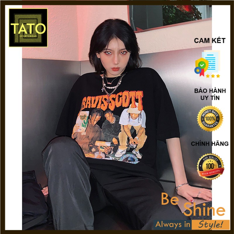 Áo Thun Nam Nữ Tay Lỡ Travis Scott Áo Phông Unisex Form Rộng rapper cá tính chất cotton - TATO Unisex Clothing