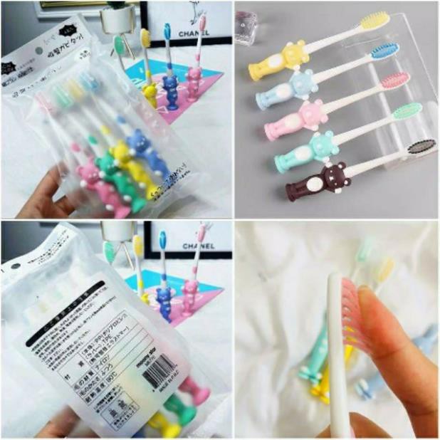 [hàng sẵn giao ngay] Set 4 Bàn Chải Đánh Răng Xuất Nhật Siêu Mềm Cho Bé  sỉ