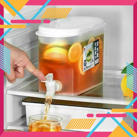 BÌNH ĐỰNG NƯỚC CÓ VÒI 3.5L - BÌNH 3 NGĂN XOAY 360 ĐỘ