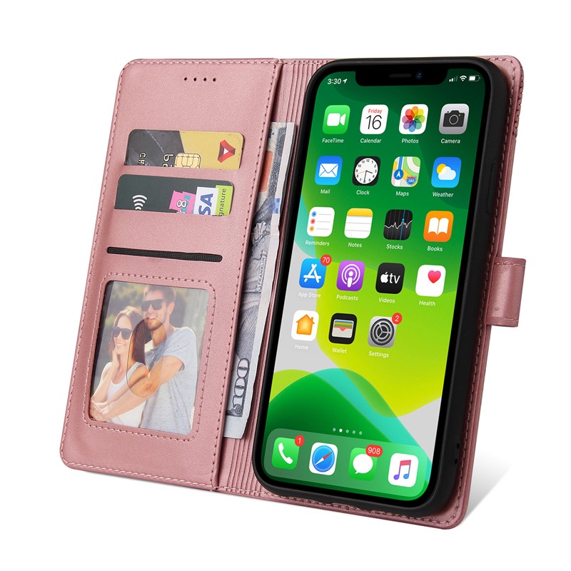 Ốp Điện Thoại Da Ví Lật Có Đế Cho IPhone 14 13 12 Pro Max 13 Mini
