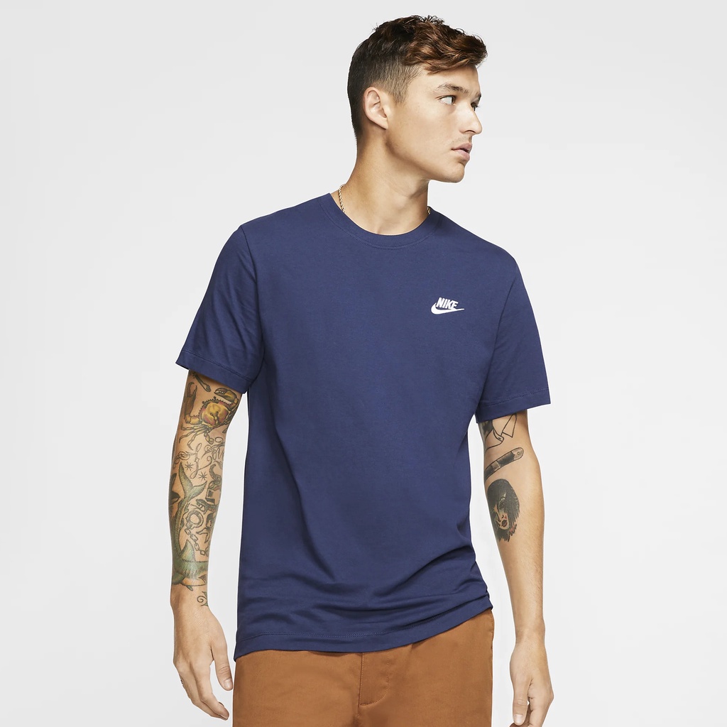 N.I.K.E - Áo thun thể thao Nike Sportswear Men's Club Tee - Xanh navy