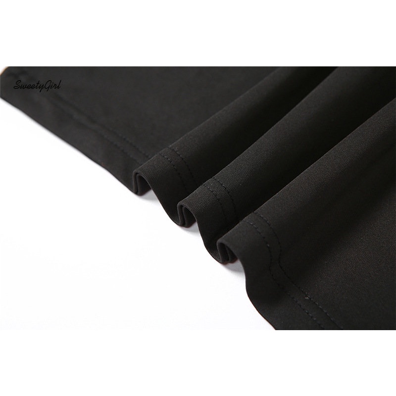 Đầm Mini Tay Dài Cổ Tròn Màu Đen Trơn Thời Trang 2022 Quyến Rũ Cho Nữ