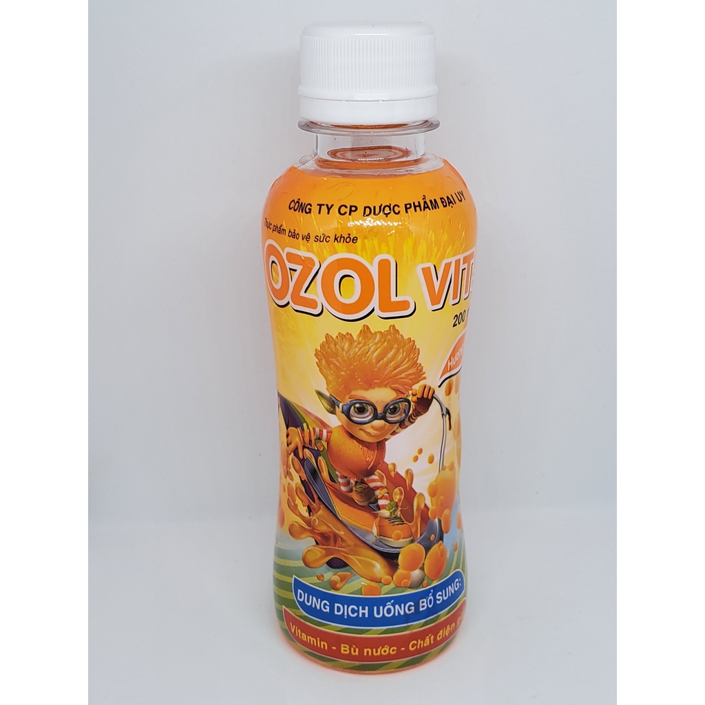 ORESOL Bù nước điện giải OZOL VITS - Vị cam - Chai 200 ml