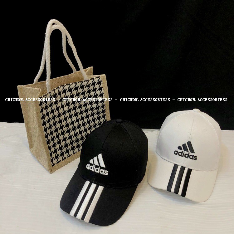 MŨ LƯỠI TRAI ADIDAS 3 SỌC NAM NỮ